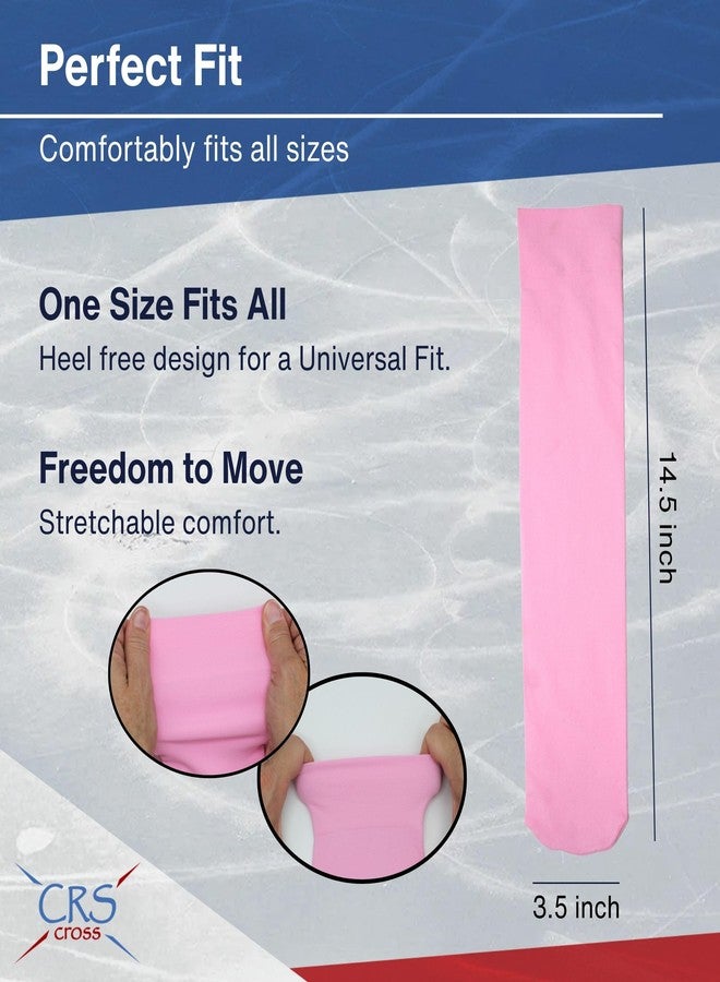 CRS Cross Figure Skating Socks. 2 Pair of Knee High Tights for Ice Skates and Dance. Premium Footed Skate Socks are available in a Wide Variety of Fun Colors. (Twizzle Tan) - Image 4